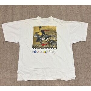 Vintage Nike Running Shirt Men's XL White 1990s  Racing